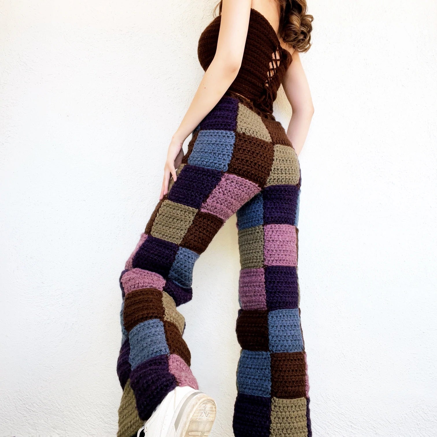 Woodland Patchwork Crochet Pants