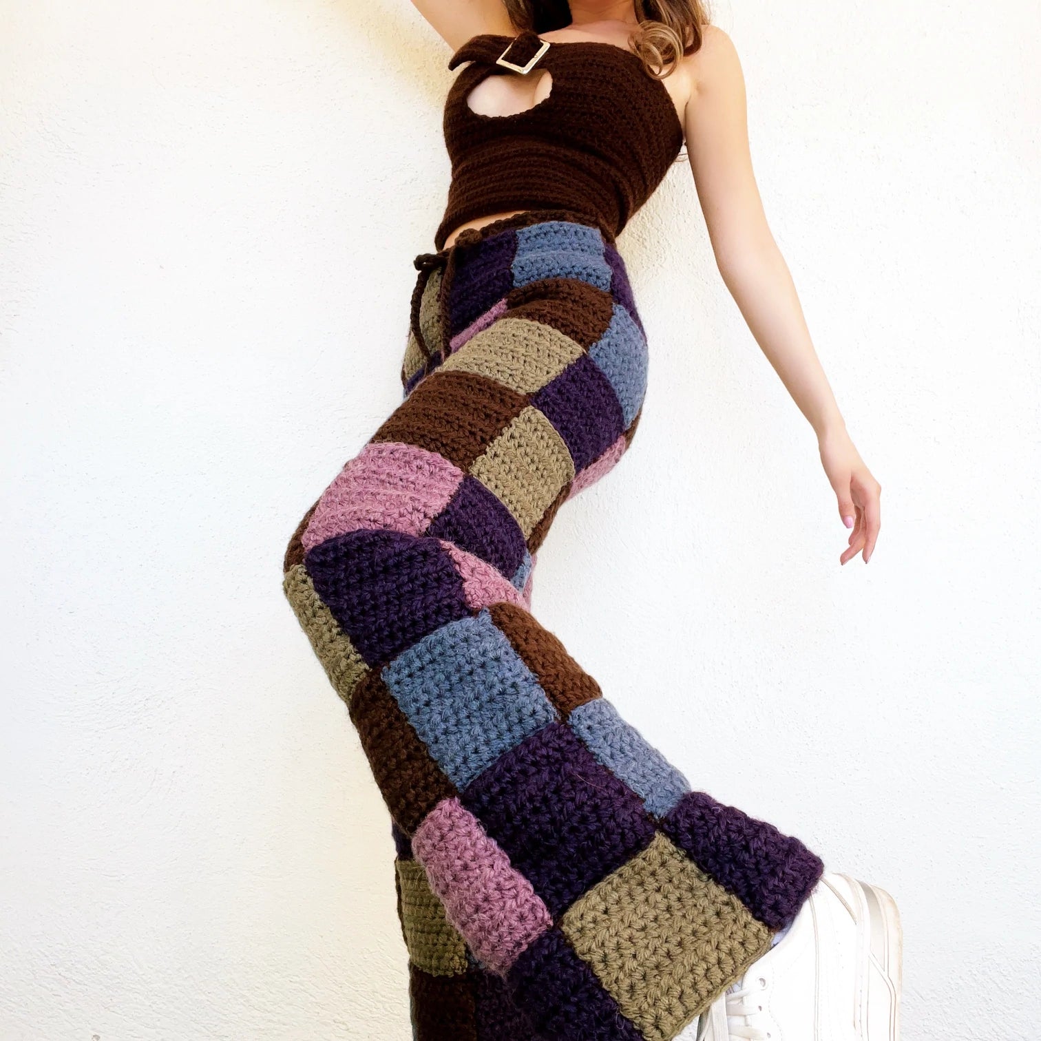 Woodland Patchwork Crochet Pants