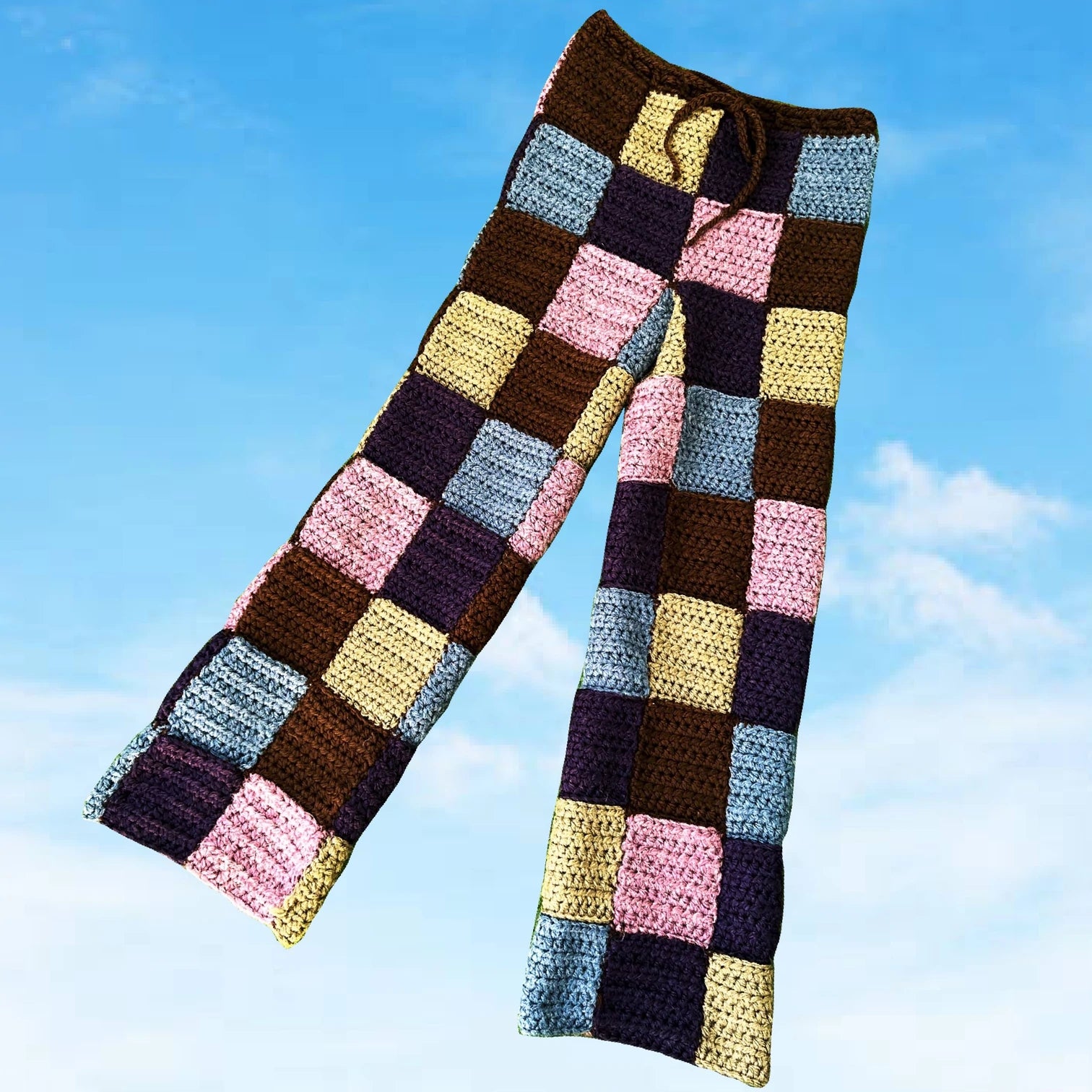 Woodland Patchwork Crochet Pants