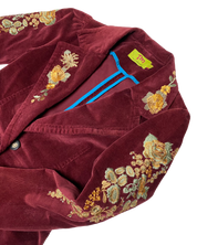 2000s Embroidered Corduroy Blazer (XS)